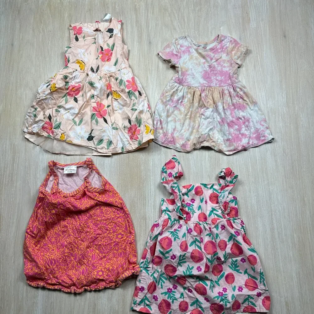 8 Piece Bundle Lot Hanna Andersson Cat & Jack Gymboree  Floral Summer Dress 3T